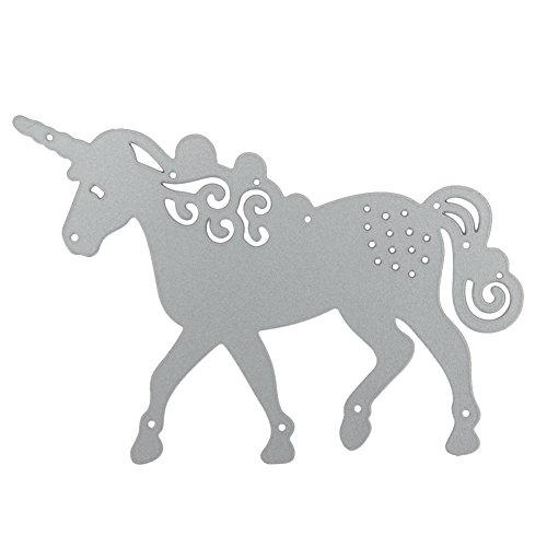 Amazingdeal365 Einhorn Metall Form Schablonen Schneiden DIY Dekor Sammelalbum Karten Buchzeichen Lesezeichen als Geschenk für Freunde Geburtstag Kinder,Kindergarten Hobby Schule Handarbeit Unterricht usw. Ein tolles Geschenk! - 6