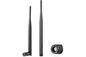 Vecys 2PCS Doppio Banda WiFi Antenna 2.4GHz 5GHz 5.8GHz Antenna SMA Maschio Antenna 5dBi 19cm/7in per Wifi Router Wireless Camera DVR Reverse Monitor