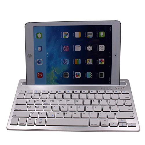Preisvergleich Produktbild Mengen88 Tragbare Bluetooth-Tastatur, ultraflache, drahtlose Multifunktionshalterungstastatur, für Tablet / Ipad / Tablet / Smartphone usw. - Weiß, Schwarz,White