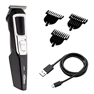 Kubra KB-2022 USB Rechargeable Cordless Beard and Hair Trimmer For Men (Black)