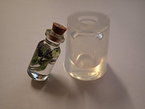Clear silicone Bottle mould for resin jewellery H 35 x 16 mm