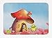 Produktbild Animal Bath Mat, Illustration of a Frog Near The Mushroom House with a Garden of Flowers Nature Art, Plush Bathroom Decor Mat with Non Slip Backing, 23.6 W X 15.7 W Inches, Multicolor