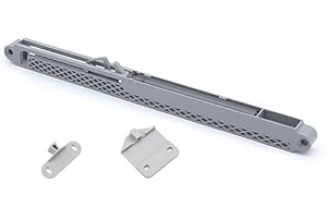 SMARTGROUPSTORE HERRAJES ALK - SET FRENO AMORTIGUADOR PLASTICO GRIS PARA GUIA INCLUYE ENGANCHE PARA CAJÓN MADERA Y METALICO