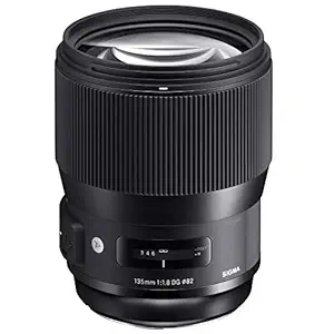 Sigma 135mm f/1.8 DG HSM Art Lens for Nikon DSLR Cameras (Black)