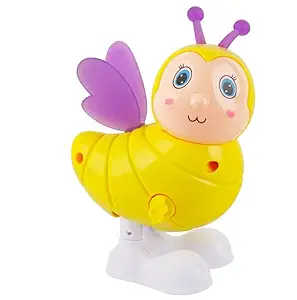 BOTIST Clockwork Bee Toy for Kids / Funny Key-Operated Wind up Toy / Kids Birthday Gift Toys /- Multicolour ( Pack of 1 )