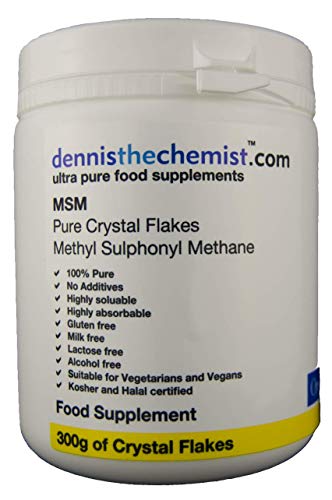 MSM Pure Crystal Flakes MSM, Methyl Sulfonyl-Methane, Suitable for Kosher/Halal/Vegan