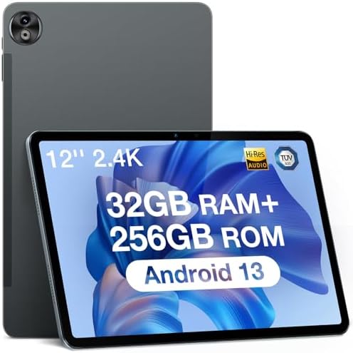 DOOGEE T20 Ultra Tablet Android 13, 12 pollici, 32 GB + 256 GB (TF 2TB) Helio G99 Octa-Core Tablet Touch 10800 mAh, Display 2.4 K, 16 MP+8 MP, 4G LTE /5G WiFi Tablet Gaming, GMS/GPS/Widevine L1