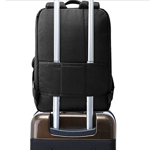 BAGSMART Leichtgewichtiger Rucksack mit Fächern für bis zu 15.6-Zoll-Laptops/Notebook,Slim Rucksack schwarz - 5