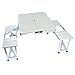 Produktbild Goods & Gadgets Alu Klapptisch mit Bänken Sitzgarnitur für Camping - Mobiles Tisch-Bank-Set für 4 Personen Biertischgarnitur