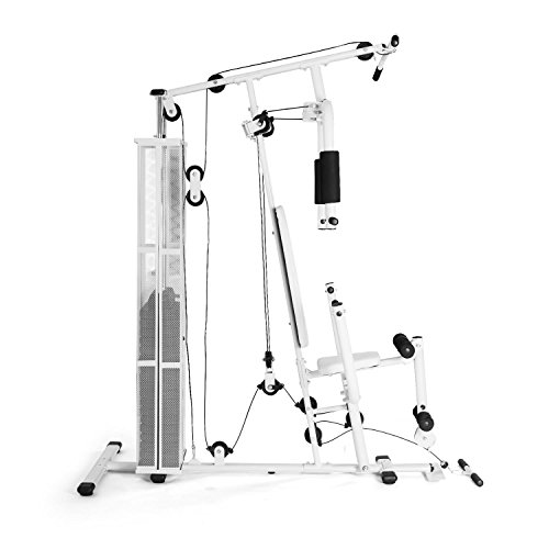 Klarfit Ultimate Gym 3000 Fitnessstation Heimtrainer (Butterfly-Modul mit Brustpresse, Lat-Zug, Seilzug und Beinstreckervorrichtung) weiß oder schwarz - 3