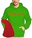 Produktbild Coole-Fun-T-Shirts ZWERGEN Kostüm Set Riesenzwerg Hoodie Sweatshirt + Zwergenmütze Green-rot Gr.3XL