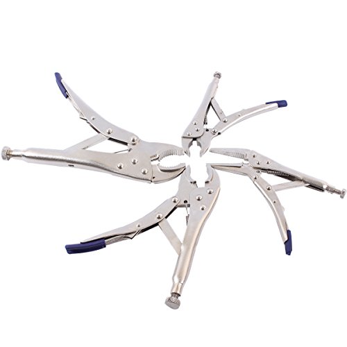 Gripzange Klemmzangen Set Schweißer Zange Langbeckzange 4 tlg 150mm - 2