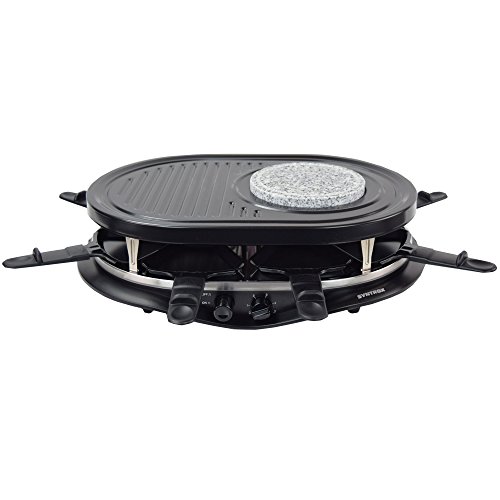 Syntrox Germany 4 in 1 Raclette-Grill-Fondue-Heißer Stein für 8 Personen - 5