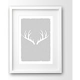 Kunstdruck ungerahmt, Geweih skandinavisch