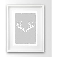 Kunstdruck A4 ungerahmt, Geweih skandinavisch