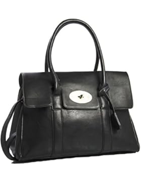 Big Handbag Shop Damen Kunstleder Designer Boutique Top Griff Umhängetasche