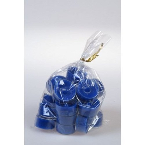 20 original Dänische Teelichter ohne Duft im Acryl-Cup farbig durchgefärbt marineblau