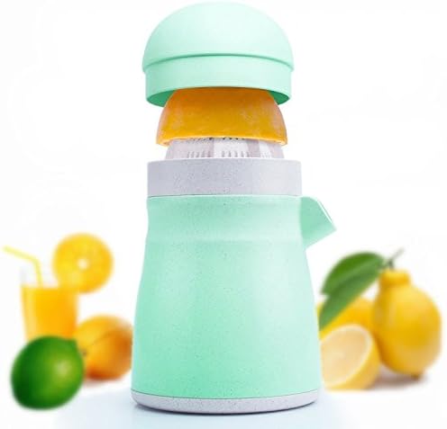 Lemon Squeezer, Lemon Juicer, Lime Squeezer, KOLARK 2-in-1 BPA-free Manual Juicer Fruit Press for Lime Orange Citrus with Serving Cup Made by Biodegradable Wheat-Straw, Green