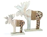 weihnachtsdekoration holz baum Drei unterschiedliche Materialien: Aus Holz, Bändern und kleinen Astscheiben