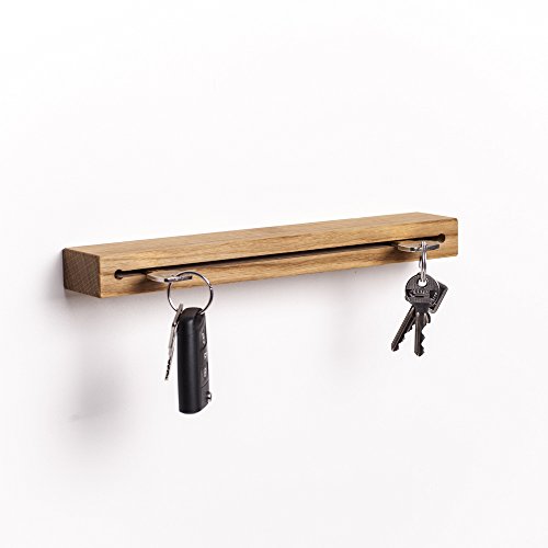 Schlüsselbrett Holz in 30cm | Handgefertigt in Bayern | andere Holzarten und Ausführungen zur Auswahl | Schlüsselkasten Schlüsselhalter Schlüsselleiste Schlüsselboard | Eichenholz - 2