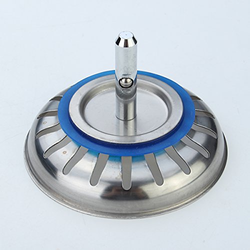 Küchen Spülensieb Abflusssieb Und Abfallfilter Für Spülbecken aus 304 Edelstahl 80mm - 3