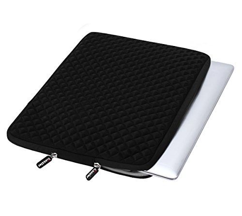 iCozzier 15-15,6 Zoll Diamantstil handliche Hülle für Asus Acer HP Lenovo Dell Samsung Toshiba Chromebook Macbook Ultrabook Laptop Notebook Computer – Schwarz - 5