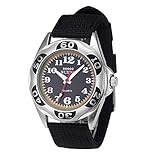 YEARNLY Kinder Fluoreszierende Wasserdichte Uhr mit Nylon Klettverschluss Strap in Geschenkverpackung Militäruhr