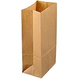 Lumanuby 100x Sacs en Papier Kraft Sac de Nourriture Pochette Sac en Papier Kraft Vintage Petites Papier kraft pour sacs Cadeau Emballage Cadeaux Bonbons Noix Thé Mariage Anniversaire Fete 18x9x5.5cm Marron