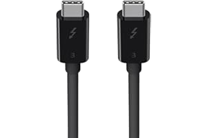 ‎BELKIN Kabel Belkin Thunderbolt 3 USB-C na USB-C o długości 0,8m (certyfikat Thunderbolt, 40 Gb/s, 5K, 100 W, typ C 3.1) – czarny
