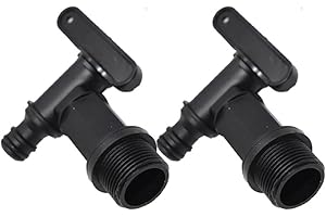 EPHEYFIF Water Butt Tap Hosepipe Rain Barrel, 3/4 Inch Thread Water Butt Replacement Tap Universal Fitting Parts For Home Garden Water Connectors