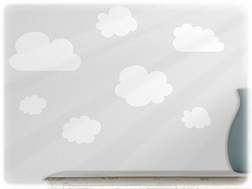 wandfabrik - Wandtattoo - 12 schöne Wolken in weiß
