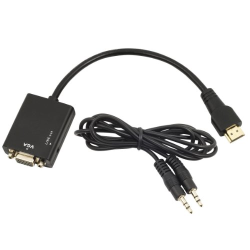 Prevoa ® ?Cable de Cuerda Adaptador Covertidor de Video HDMI Macho a VGA Hembra 1080P Para PC AC107