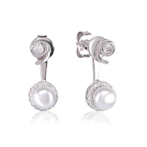 Ingenious Jewellery Sterling-Silber 925Swing Ohrringe mit Perlen und Kristallen