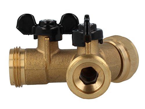 tecuro 2-Wege Y-Verteiler mit Absperrhähnen für Zapfhähne und Ventile - 6