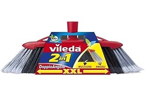 Vileda Scopa 2 in 1 Angoli, per Interni, con Due Tipi di Fibre, per Angoli, Fibre in Pet Riciclato, 14 x 37 x 5.5 cm, 299 g