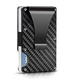 geld clipper ✅ Leicht & Dünn - Im Vergleich zu herkömmlichen Portmonees ist das carbon slim-wallet deutlich schlanker und speziell für die Größe von (bis zu 15) Kreditkarten entwickelt worden; Es kann alle Ihre Karten halten, Geld gleichzeitig abschneiden