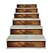 Produktbild Vakiko 6Pcs Set Holzmaserung Treppe Aufkleber DIY Selbstklebende Türtapete Aufkleber Angebracht Renovierten Treppe Wasserdicht Sticker 100 * 18 cm/pcs