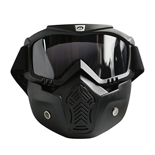 Preisvergleich Produktbild Lafeil Sportbrille Clear Damen Herren Radfahrenbrillenmotorrad Schutzbrillen Im Freien Schutzbrillenlokomotive Retro Maskenbrillen Maske Reiten Schwarz Brown