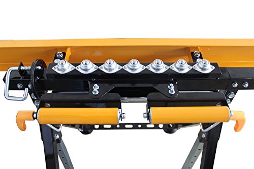 Werkbank höhenverstellbar Rollenbock Klappbock V-Rollen klappbar 200 kg Werktisch 4 in 1 - 6