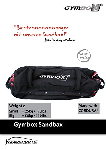 Professioneller Sandbag mit Poster von Gymbox ® für funktionelles Training 25kg/50kg flexibel befüllbare Gewichtstasche für Sand-sack - 6