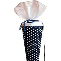 Schultüte aus Stoff in dunkelblau und weiß Sterne Zuckertüte für Mädchen und Jungen