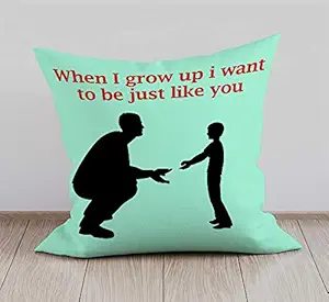 DreamVio Soft Fabric Cushion, Pillow for World's Best Dad,Pyare Papa,Gifts for Daddy,Grandpa on Birthday's & Father's Day Color : Green Size : 12 x 12 inch Design 22