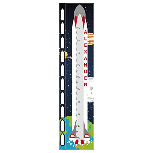 Personalised Boy or Girl Rocket Kid's Height Chart, Measure your Child's Growth