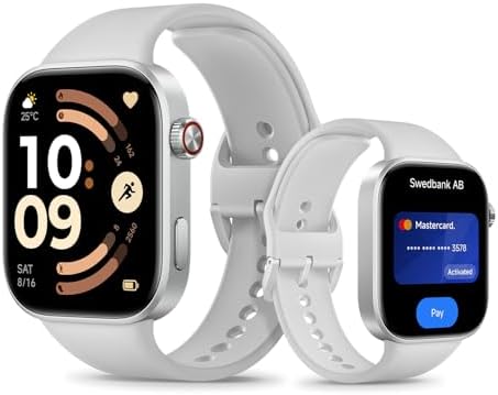 XIAOMI Redmi Watch 6 NFC, Smartwatch Uomo Donna, Activity Tracker AMOLED 2.07'' con Monitoraggio di Frequenza Cardiaca, 150+ modalità sportive, Autonomia 24 giorno, 5ATM, GPS, Android&iOS, Argento