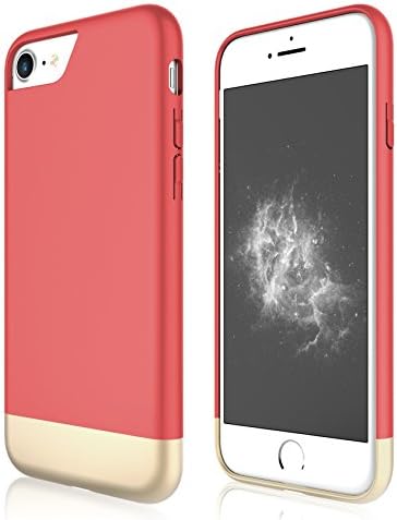 Apple iPhone 8 4.7" (2017) &amp; iPhone 7 4.7" Slider Peach / Gold Cell phone Slider 2 piece Protective Slim Thin case cover
