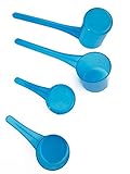 cuchara dosificadora saro 2 x 50 ml Weider Cuchara dosificadora, Juego de 4, transparente azul