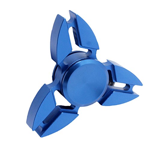 XQL EDC Hand Fidget Spinner Toy Ultra Durable Aluminum High Speed Triangle Hand Gyroscope Toy Blue