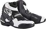 Deslizador: sí (plástico). Alpinestars SMX-1 R Vented - Botas de Moto (Talla 48), Color Negro y Blanco