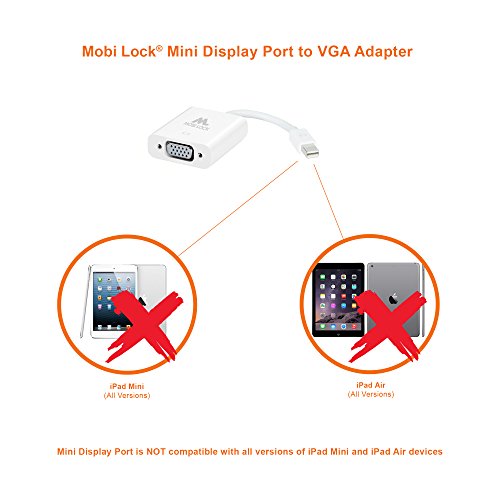 Mobi Lock – Adapter Mini DisplayPort auf VGA, Farbe Weiß - 7