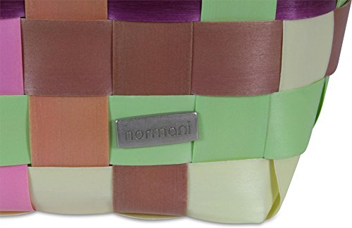 Einkaufskorb Shopper geflochten aus Kunststoff – robuster Strandkorb aus wasserabweisendem Material - 4